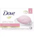 Dove Pink Rosa Beauty Bar Soap w/Deep Moisture Pack of 4 Bars New