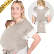 D-Lite Baby Wrap Carrier, Adjustable Sling, Newborn to Toddler, Stone Gray