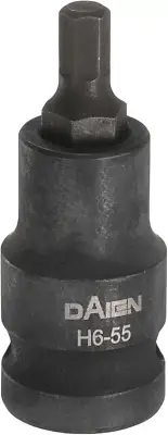 H6 Hex Bit Socket 55mm 1/2" Drive S2 Steel Impact Nut Driver Set