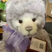 Charlie Bears Meghan Grey Super Soft Plush Fluffy Teddy Bear New