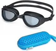 New tech of anti-fog Swim Goggles needn't anti-fog spray,Swimming Goggles for Adult Men Women Youth,Anti Scratch Lens No Leaking (Black -2.0)