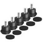5Pcs Glides Replacement Office Chair or Stool Swivel Caster Wheels to Fixed C2Q5