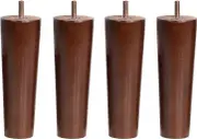 Wooden Furniture Legs4 Pack Solid Wood Furniture Legs Spindle M10 Thread Wooden Furniture Feet Parts Walnut Tapered Replacement Sofa Table Chair Le...