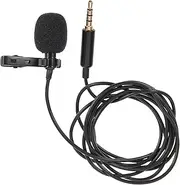 GREENADSCAPE High Sensitivity Lapel Microphone 3.5mm Replacement Mic for Mobiles Tablets Laptops Cameras Compact Design for Recording Singing Presentations