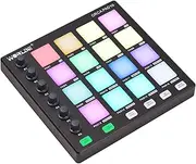 zolyet MIDI Controller Beat Maker 6 Assignable Knobs Note Repeat Full Level Buttons and Production Software Portable MIDI Controller Pad USB for Beginner Music Production Black