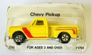1980s Ertl Chevy Stepside Pickup Truck Yellow Hong Kong All Metal RARE 67 68 69