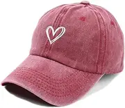 [MAZELIKEHOOD] Baseball Cap Adjustable Sport Unisex Breathable Heart Sun Hat for Women Men
