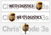 Code 3 Adhesive Vinyl Trailer Decal - UPS Logistics - 1/50 1/76 1/148 1/87 1/64