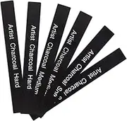Hohopeti Professional Compressed Artist Sticks Set Carbon Strip for Drawing 6pcs Soft/medium/hard Tips