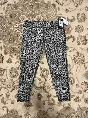 Under Armour All Over Print Performance Black & Grey Leggings Youth Large YL NWT