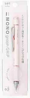 Tombow Mechanical Pencil, 0.5mm, MONO Monograph Grip (Soft Fit Grip for Anti-Fatigue), Pale Pink DPA-152G