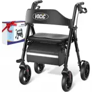 Walkers for Seniors, Z21 Rollator Walker with Seat Supports 350lb, 8" Big Whe...