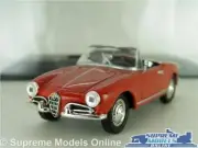 ALFA ROMEO GIULIETTA MODEL CAR RED CLASSIC CONVERTIBLE 1:43 SCALE IXO + CASE K8