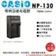 【199超取免運】攝彩@樂華 Casio NP-130 快速充電器 壁充式座充 1年保 副廠 自動斷電 EZ-H30 EX-ZR100【全壘打★APP下單 跨店最高20%點數回饋!!】