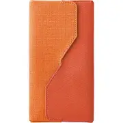 Orange Zipperless Pen Case Portable Horizontal Carrier Bag Easy Open Design