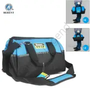 Portable Canvas Tool Bag Storage Carry Bag with Strap Pockets Water Resistant