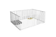 Portable Panel Pet Dog Playpen White Puppy Exercise Cage Play Pen Fence