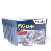 9x Verbatim DVD-R 4.7GB 4x Speed Recordable Black DVD New