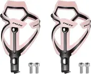 2pcs Bicycle Water Bottle Holder Lightweight Bike Bottle Cages Cycling Cup Holder for MTB Road Gravel, Light Pink