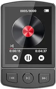 Mp3 Player with BT5.0 Digital Screen with Speaker Portable Lossl Sound Student Player Portable Design, High-Clear Recording Digital Music Player with FM Radio Recorder E-Book