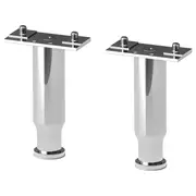 ALMAÅN leg, stainless steel/shiny, 12-20 cm