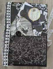 Handmade Black and White Junk Journal