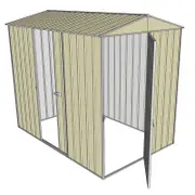Build-a-Shed 1.5 x 2.3 x 2.3m Narrow Front Gable Dual Door Shed - Cream