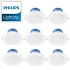 Philips 7.5W LED Downlights Dimmable 8 Pack IP 54 800lm 90mm Cutout Tri colour