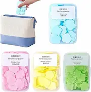 Soap Paper Sheets - One-time Dissolvable Petal Soap Sheets | Soap Paper Sheets, Paper Soap Confetti with Storage Box for Outdoor Hand Washing and