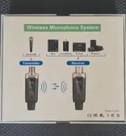 UHF Wireless XLR Transmitter and Receiver Dynamic Microphone Adapter Set NEW