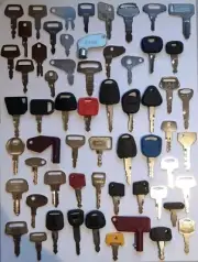 60 Piece Master Plant Key Set Digger Excavator Forklift Dumper Backhoe Tractor