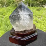 1.42kg Natural Phantom Ghost Quartz Obelisk Quartz Cystal Point Wand Tower + Sta