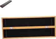 KITANDOVE Wooden Fishing Tackle Storage Case Durable Fish Tool Organizer with Natural Design Portable and Lightweight Fishing Gear Box for Floats and Hooks