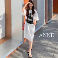 在飛比找蝦皮商城優惠-ANNE｜美式圖案長版洋裝【AT20190】居家服 孕婦裝 