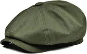 [Generic] Men Women Twill Cotton Newsboy Cap Classic Retro Hat Lightweight Driver Cap