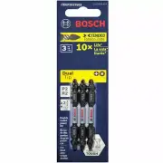 Bosch PHILLIPS/ROBERTSON DOUBLE-ENDED POWER SCREWDRIVER BITS P2R2x65mm 3-Pieces