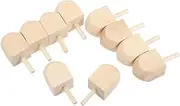 GARVALON Traditional Hanukkah Wooden Dreidels 10pcs Family Decor DIY Spinning Tops Activity Kit