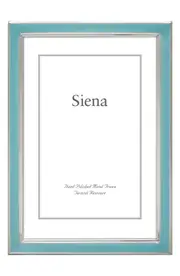 Siena Enamel & Silvertone 5 x 7-Inch Picture Frame in Light Blue at Nordstrom, Size 5X7