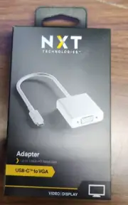 NXT Technologies™ Usb-C To Vga Display Adapter, 6", White NX60401, NEW