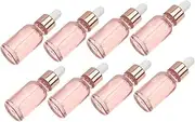 VICASKY 8Pcs Glass Dropper Bottles Portable Semi Transparent Essential Oil Containers for Travel Durable and Easy to Clean Perfume Liquid Dispenser
