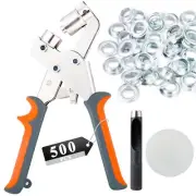 Grommet Tool Kit 3/8 Inch Eyelet Press Pliers 10mm Manual Handheld with 500pc...