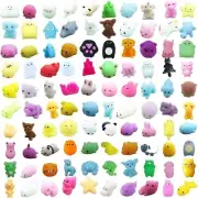 100 Pcs Random Mochi Squishy Fidget Soft Cute Animal Stress Relief Kids Toys