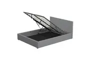 Milano Double Heavy Duty Luxury Gas Lift Bed Frame w/ Headboard M1 Grey