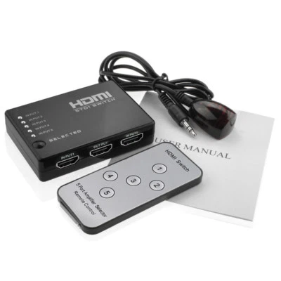 5 Port way hub/splitter/switcher HDMI Switch 5x1 5 in 1 out Remote PC PS4 to TV