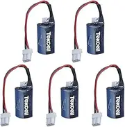 HOUYIBO 5PCS SB-AA02 3.6V Lithium Batteries 1200mAh 1/2AA with Plug High Performance Replacement LS14250 for PLC Battery
