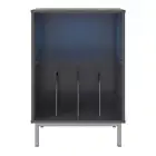 Ameriwood Home Media Storage 20.75"W Turntable Stand 2-Shelves MDF Graphite Gray