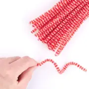240 Piece Package of Red and White Striped Craft Pipe Cleaners