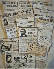weird and unusual creepy halloween ephemera- aged vintage antique junk journal