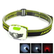 Mini LED Headlamp Head Torch White Red Light Lamp Headlight Camping Hiking Work