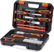 10Pc Premium Wood Chisel Set 6Pcs Wood Chisel with 1 Honing Guide 1 Sharpening S